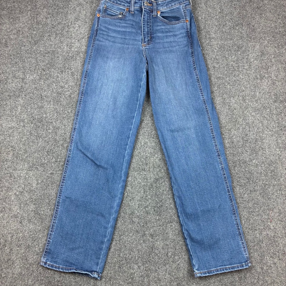Universal Thread High Rise Everyday Straight Jeans Blue Medium Wash Size 8 28x29
